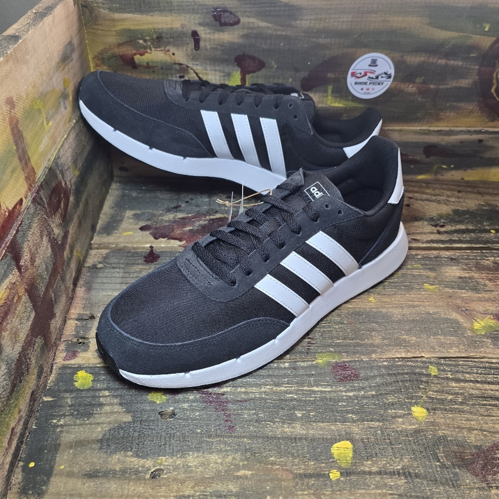 Adidas Run 60s‎ 2.0 Black White Trainers Shoes New Size 11 FZ0961